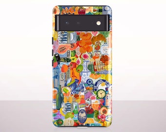 Foodie Collage Phone Case For Pixel 8 Pro, Pixel 8, Pixel 7, Pixel 6 Pro, Pixel 6, Pixel 5, 4A, 4, 3A, 3