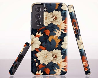 Floral Pattern Phone Case for Samsung Galaxy S26, S25, S24 Plus, S23 Ultra, S21 FE, S20 - A73, A57, A37, A26, A17