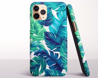 Tropical Banana Leaf Phone Case for iPhone 17, 16 Pro Max, 16e, 15 Plus, 14 Pro, 13 Mini, 12, 11 - MagSafe, Samsung & Pixel Models