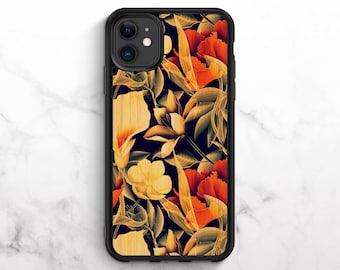 Wooden iPhone Case iPhone 11 Case Bamboo iPhone XR Case iPhone 8 Case iPhone 11 Pro Case iPhone XS Case iPhone 8 Plus Case Botanical Print