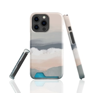Étui mince pour iPhone 13, 13 Mini, 13 Pro Max / Coque avec fente pour carte pour Samsung S22, S22 Plus, S22 Ultra, S21 / Étui porte-cartes en mousse de mer