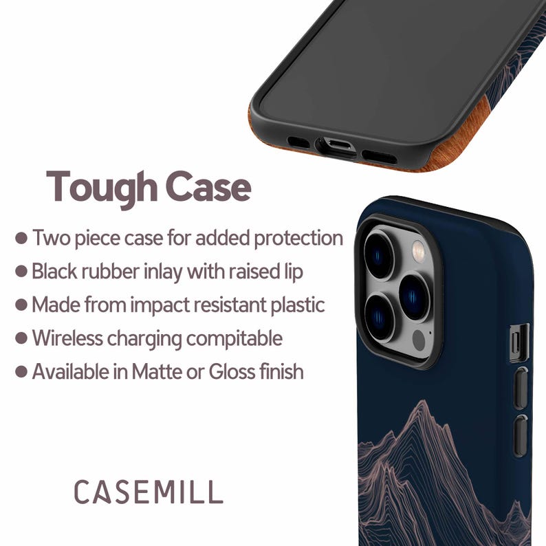 Mountain Line Phone Case for iPhone 18 Pro, 17, 16 Pro Max, 16e, 15 Plus, 14, 13 Mini, 12 - MagSafe, Samsung & Pixel Models image 4