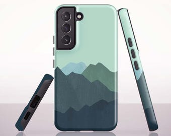 Teal Mountain Phone Case for Samsung Galaxy S26, S25 FE, S24 Plus, S23 Ultra, S21 FE, S20 - A73, A57, A37, A26, A17