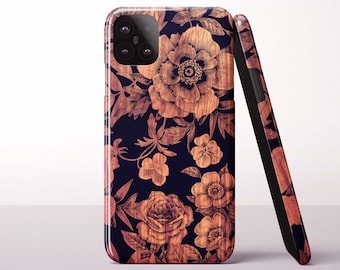 Dark Floral Tough Phone Case for Xiaomi 15 Pro, 14 Ultra, 14T, 13 Lite | Xiaomi Redmi Note 13 Pro+, 12 Pro, 11 Pro | Oneplus 13, 12, 11