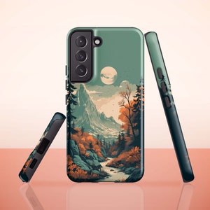 Retro Landscape Phone Case for Samsung Galaxy S23, Galaxy S22 Ultra, S21 FE, S20 Plus, S10, S10 Plus, S9, S9 Plus, Galaxy S21