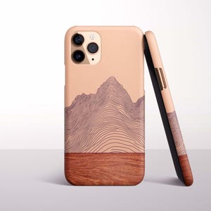 Topographic Mountain Phone Case for iPhone 17, Air, 16 Pro Max, 16e, 15 Plus, 14 Pro, 13 Mini, 12, 11 - MagSafe, Samsung & Pixel Models