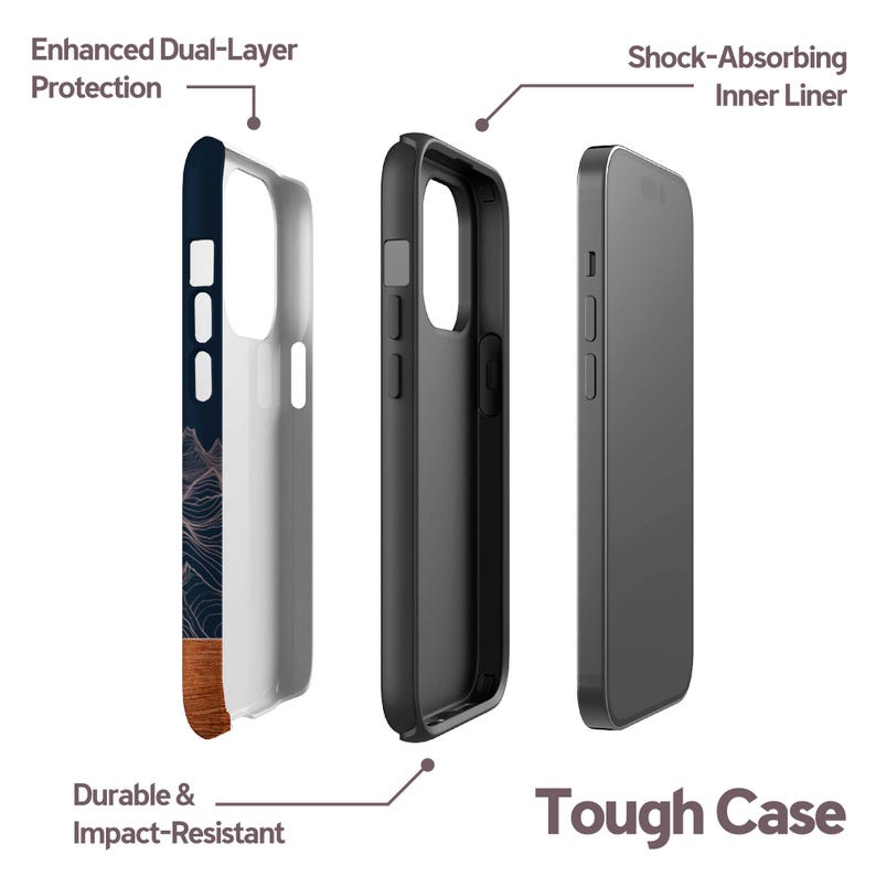 Mountain Line Phone Case for iPhone 18 Pro, 17, 16 Pro Max, 16e, 15 Plus, 14, 13 Mini, 12 - MagSafe, Samsung & Pixel Models image 5