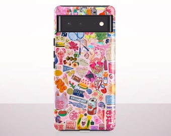 Collage Elements Phone Case For Pixel 8 Pro, Pixel 8, Pixel 7, Pixel 6 Pro, Pixel 6, Pixel 5, 4A, 4, 3A, 3