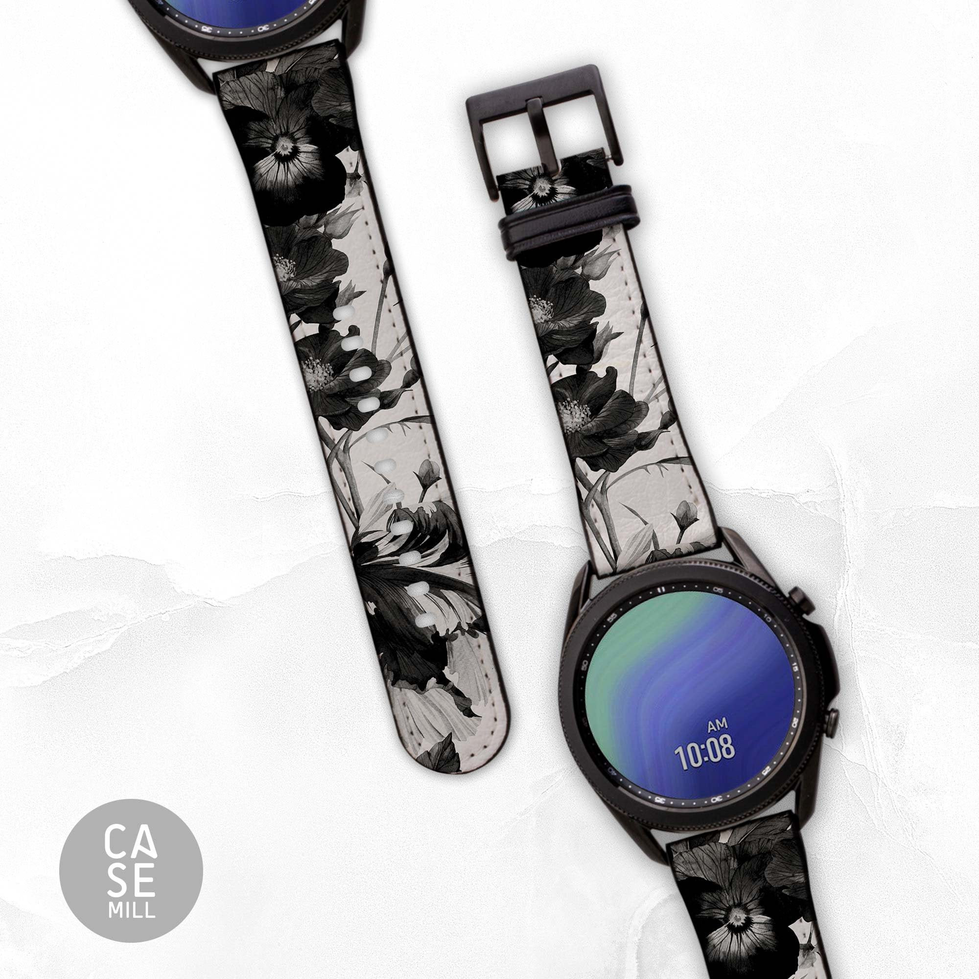 Samsung Galaxy G3 Watch Strap Inky Floral Print Paper | Etsy