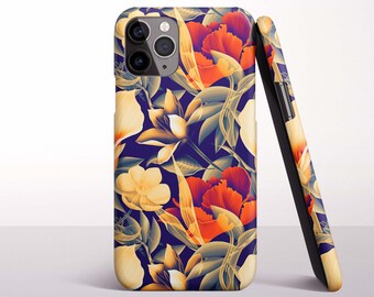 Dusky Floral Phone Case for iPhone 17, 16 Pro Max, 16e, 15 Plus, 14 Pro, 13 Mini, 12, 11 - MagSafe, Samsung & Pixel Models