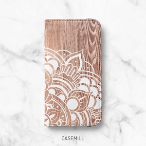 Funda tipo cartera con estampado de mandala para Samsung Galaxy S22, S22 Ultra, S21, S21 Plus, S21 Ultra, S20, S20 Ultra, S10, S10 Plus, S9, S9 Plus