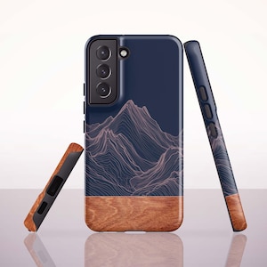 Mountain Line Phone Case for Samsung Galaxy S26, S25, S24 Plus, S23 Ultra, S21 FE, S20 - A73, A57, A37, A26, A17