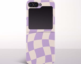 Pastel Checker Wave Case for Samsung Galaxy Z Flip 7, 6/7 FE, 5, 4, 3 Models