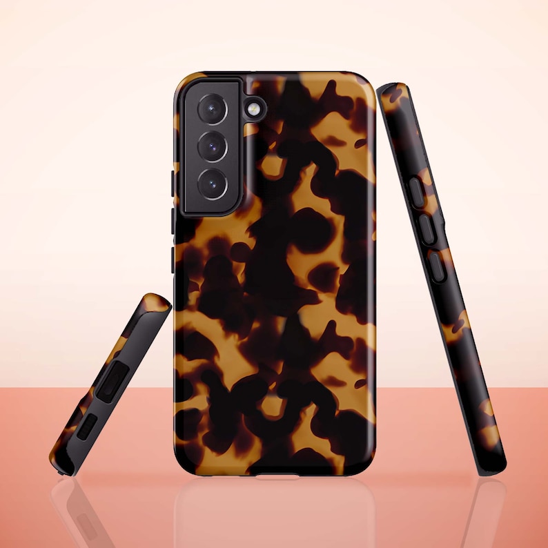Tortoise Shell Phone Case for Samsung Galaxy S23, Galaxy S22 Ultra, S21 FE, S20 Plus, S10, S10 Plus, S9, S9 Plus, Galaxy S21 Ultra image 1