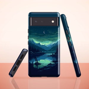 Night Mountain Landscape Phone Case for Google Pixel 7, Pixel 6 Pro, Pixel 6, Pixel 5, Pixel 4a, Pixel 4, Pixel 4 xl, Pixel 3a, Pixel 3