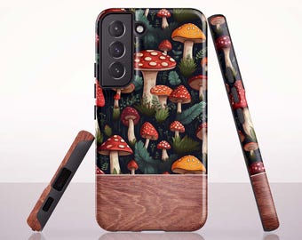 Pilz Muster Handyhülle für Samsung Galaxy S26, S25, S24 Plus, S23 Ultra, S21 FE, S20 - A73, A57, A37, A26, A17