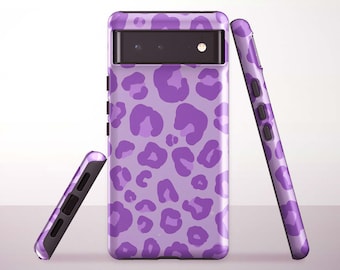 Lilac Leopard Print Phone Case for Google Pixel 10 Pro XL, 9a, 8 Pro, 8a, 7a, 6 Pro - Samsung & iPhone Models