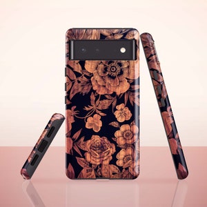 Floral Wood Print Phone Case for Google Pixel 7, Pixel 6 Pro, Pixel 6, Pixel 5, Pixel 4a, Pixel 4, Pixel 4 xl, Pixel 3a, Pixel 3