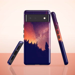Night Sky Forest Phone Case for Google Pixel 7, Pixel 6 Pro, Pixel 6, Pixel 5, Pixel 4a, Pixel 4, Pixel 4 xl, Pixel 3a, Pixel 3
