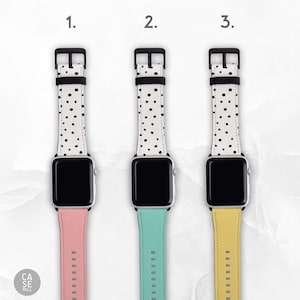 Pastel Polka Dot Strap for Apple Watch,  Watch Band 38mm, 40mm, 41mm, 42mm, 44mm, 45mm, Series  1, 2, 3, 4, 5, 6,SE & 7