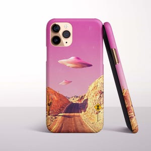 UFO Flying Saucer Phone Case for iPhone 17, Air, 16 Pro Max, 16e, 15 Plus, 14 Pro, 13 Mini, 12, 11 - MagSafe, Samsung & Pixel Models