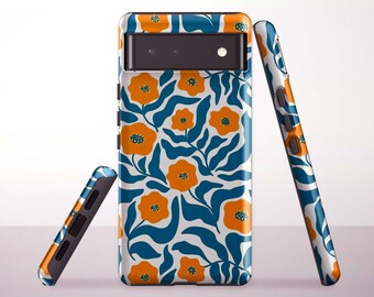Retro Floral Pop Phone Case for Google Pixel 10 Pro XL, 9a, 8 Pro, 8a, 7a, 6 Pro - Samsung & iPhone Models