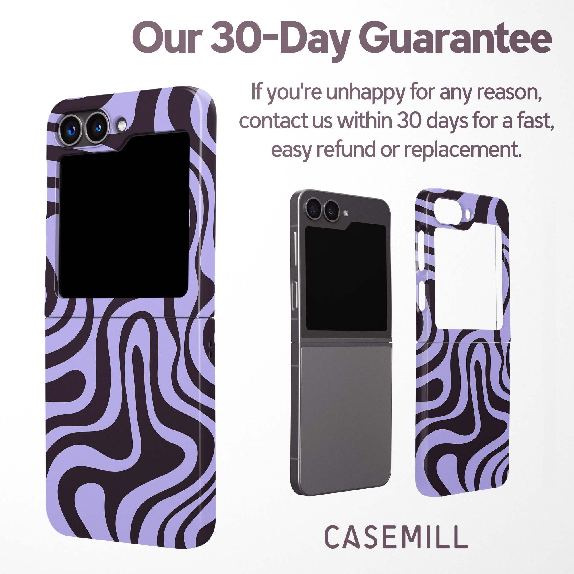 Y2K Purple Swirl Phone Case for Samsung Galaxy Z Flip 7, 6/7 FE, 5