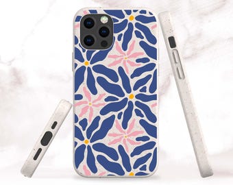 Biodegradable Retro Floral Phone Case for iPhone 18 Pro, 17, Air, 16 Pro Max, 15 Plus, 14 Pro, 13 Mini - Samsung S25, S24 Ultra, S23 Plus