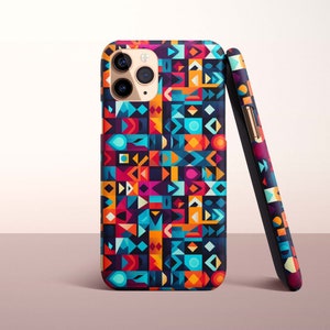 Geometric Pattern Phone Case For Apple iPhone 14, iPhone 14 Pro Max, iPhone 14 Plus, iPhone 13, iPhone 12 Mini, iPhone 11, iPhone SE, XR