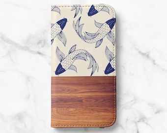 Wabi Sabi Wallet Phone Case for iPhone 17, 16 Pro Max, 15 Plus, 14 Pro, 13 Mini, 12, 11 - Faux Leather Folio Flip Cover