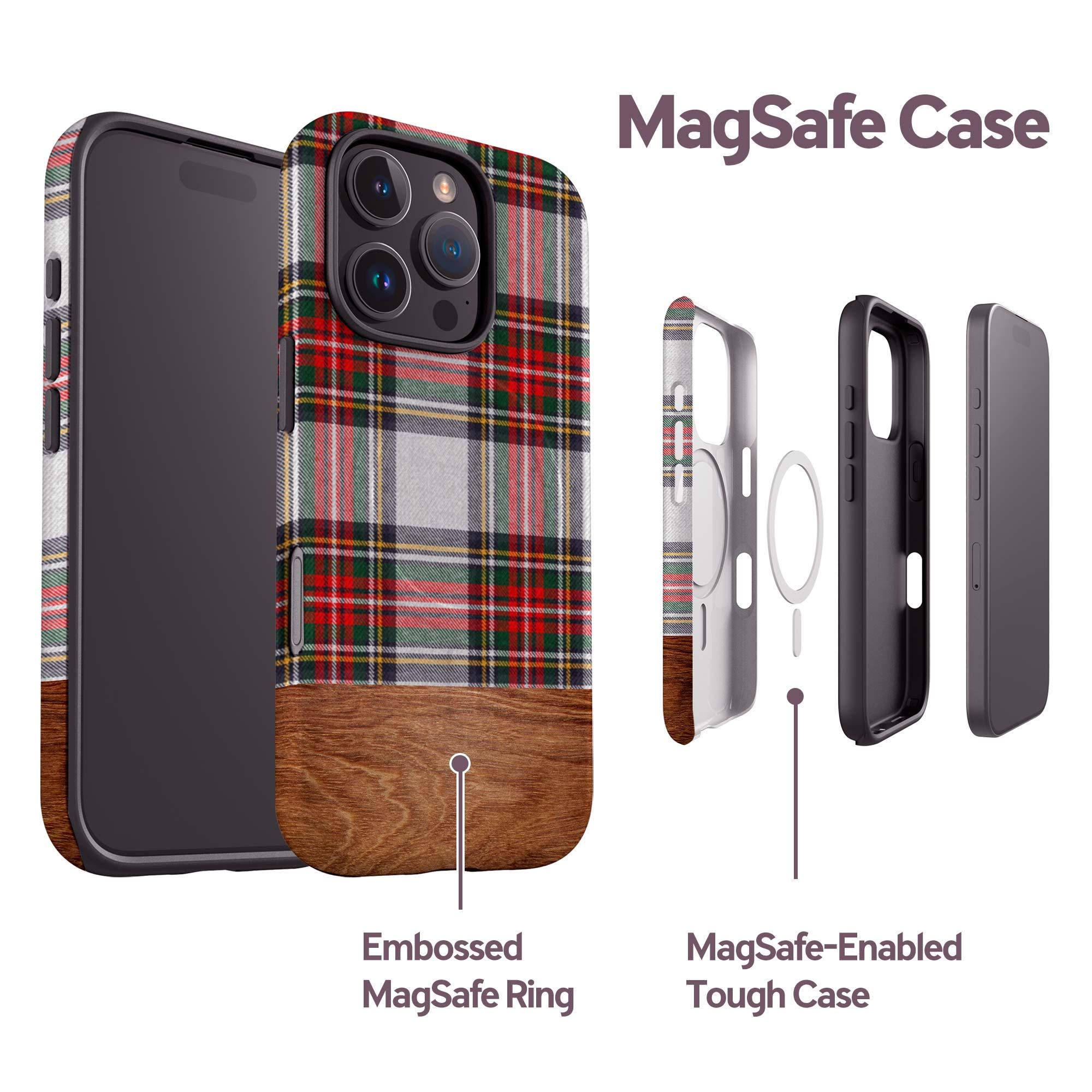 Tartan Plaid Phone Case for iPhone 17, 16 Pro Max, 16e, 15 Plus