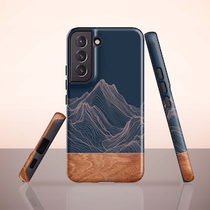Mounatain Lined Phone Case for Samsung Galaxy S23, Galaxy S22 Ultra, S21 FE, S20 Plus, S10, S10 Plus, S9, S9 Plus, Galaxy S21