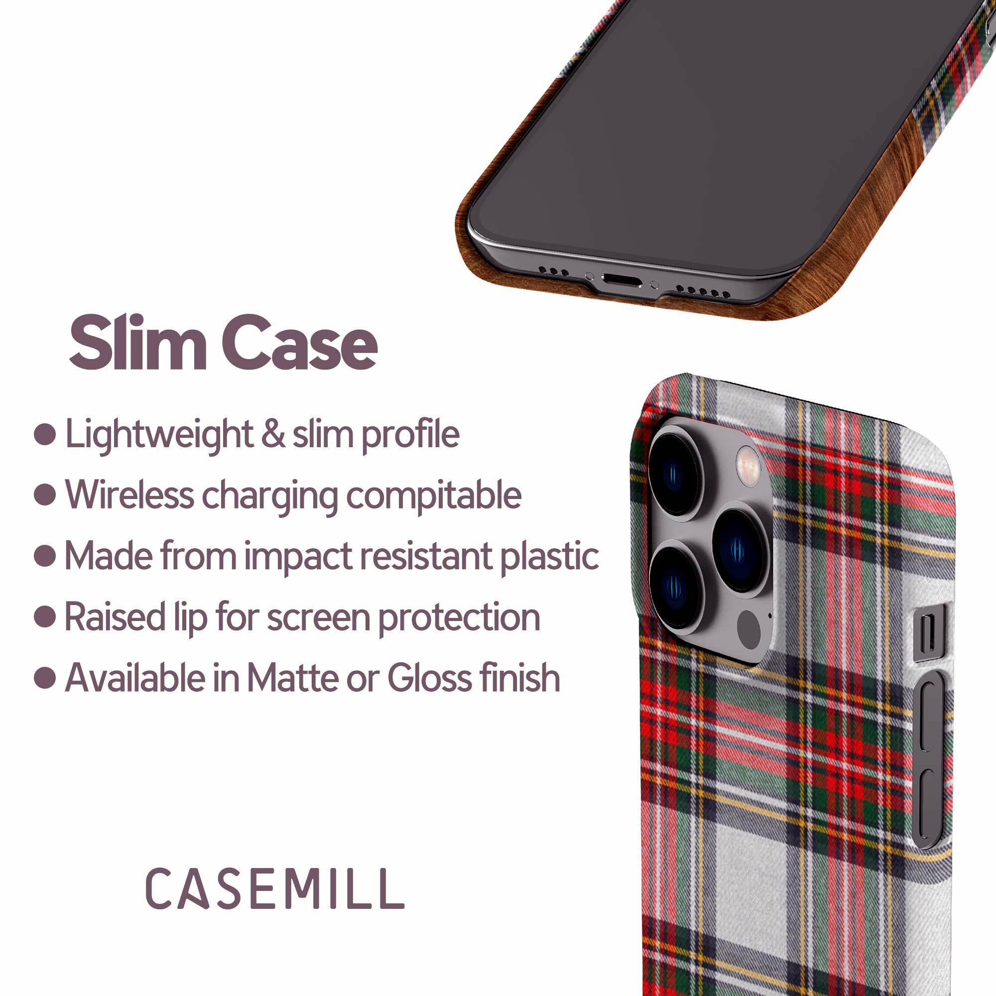Tartan Plaid Phone Case for iPhone 17, 16 Pro Max, 16e, 15 Plus