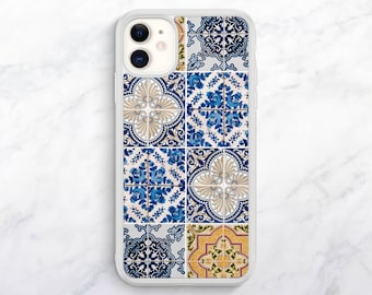 Portuguese Tile Case for iPhone 13, 13 Mini, 12 Pro, 12 Pro Max, SE, XR, Case for Samsung S22, S22 Plus, S21 Ultra, S20, S20 Plus