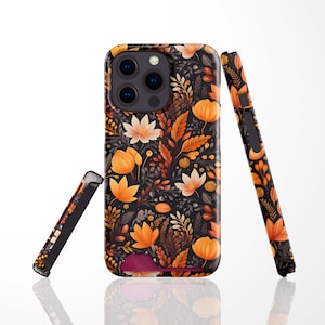 Kaarthouder herfst herfst voor iPhone 15 Pro, 14 Plus, 13 Mini, 13 Pro Max kaartsleuf hoesje voor Samsung S22 Plus, S22 Ultra, S21 kaarthouder