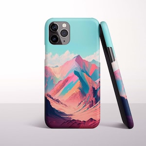 Pastel Mountain Phone Case for iPhone 18 Pro, 17, 16 Pro Max, 16e, 15 Plus, 14, 13 Mini, 12 - MagSafe, Samsung & Pixel Models image 1