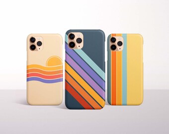 Retro Stripe Phone Case for iPhone 18 Pro, 17 Air, 16 Pro Max, 16e, 15 Plus, 14, 13 Mini, 12 - MagSafe, Samsung & Pixel Models