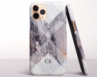 Personalized Marble Phone Case for iPhone 17, 16 Pro Max, 16e, 15 Plus, 14 Pro, 13 Mini, 12, 11 - MagSafe, Samsung & Pixel Models