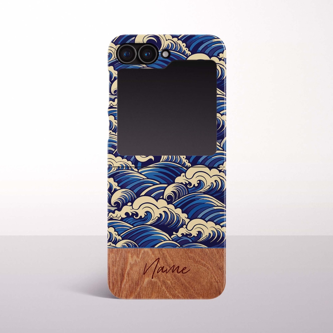 Japanese Great Wave Personalized Phone Case for Samsung Galaxy Z Flip 7 ...
