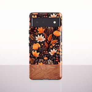 Autumn Fall Floral Phone Case for Google Pixel 8, Pixel 8 Pro, Pixel 7, Pixel 6, Pixel 4a, Pixel 4, Pixel 3a, Pixel 5
