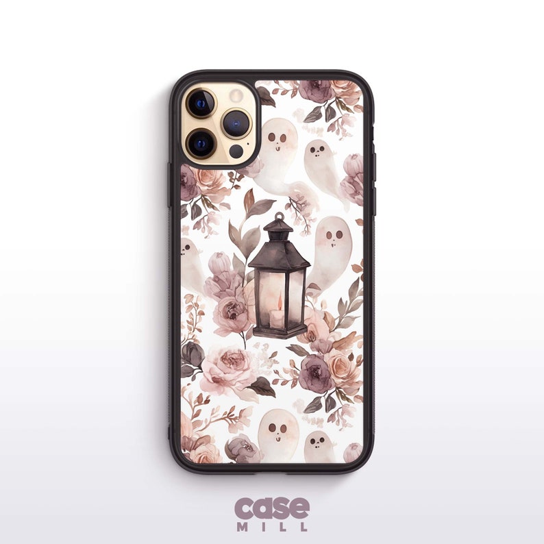 Ghost Watercolor Phone Case for iPhone & Samsung Spooky Cute Phone Cover image 1
