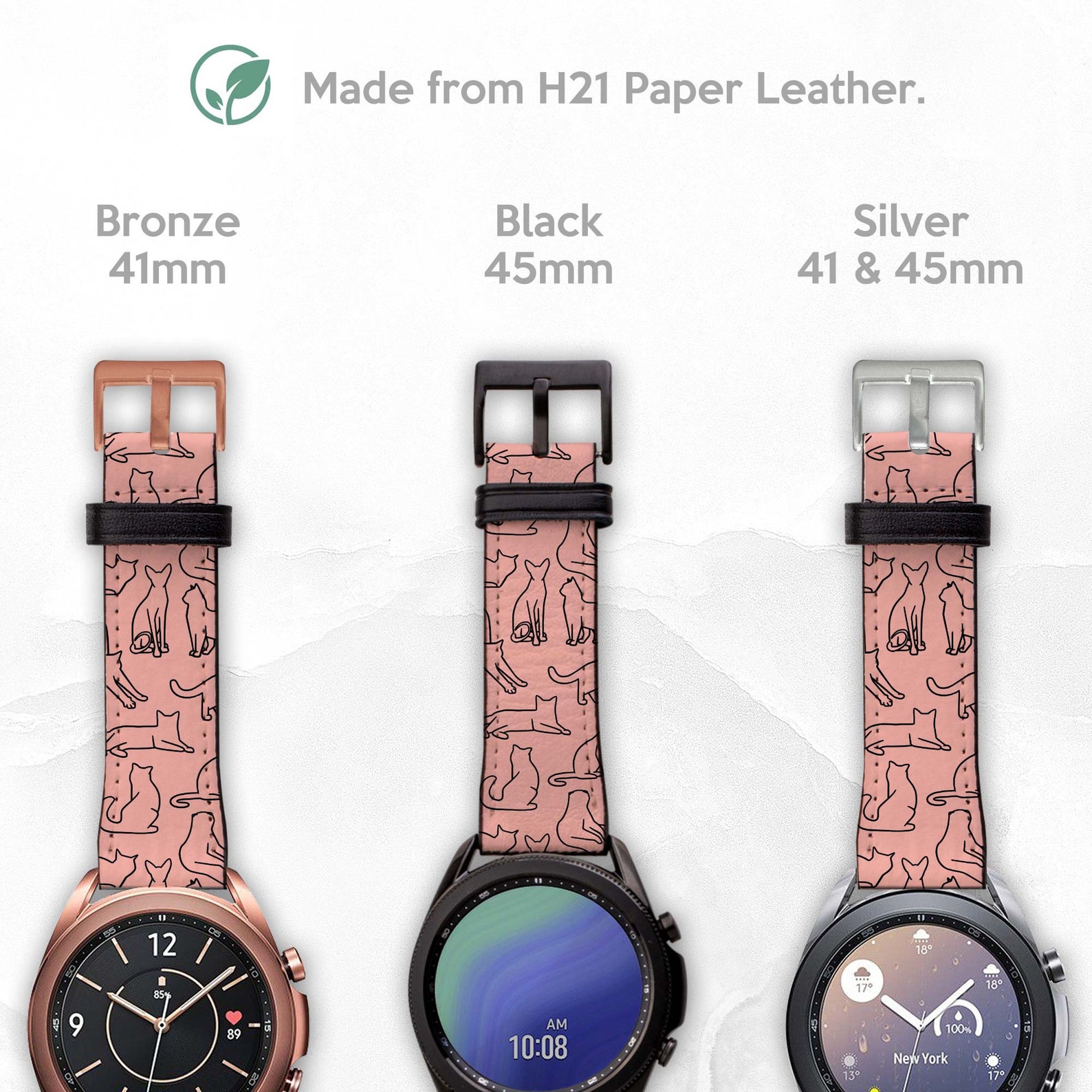 Samsung Galaxy G3 Watch Strap Cat Breed Print Paper Leather - Etsy