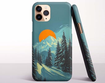 Winter Mountain Phone Case for iPhone 18 Pro, 17, 16 Pro Max, 16e, 15 Plus, 14, 13 Mini, 12 - MagSafe, Samsung & Pixel Models