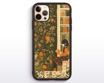 Book Shelf Pattern Phone Case for iPhone & Samsung | Book Lover Phone Cover