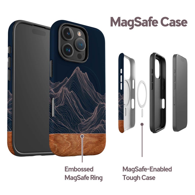 Mountain Line Phone Case for iPhone 18 Pro, 17, 16 Pro Max, 16e, 15 Plus, 14, 13 Mini, 12 - MagSafe, Samsung & Pixel Models image 8