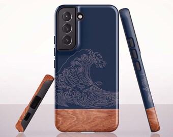 Japanese Wave Phone Case for Samsung Galaxy S26, S25, S24 Plus, S23 Ultra, S21 FE, S20 - A73, A57, A37, A26, A17