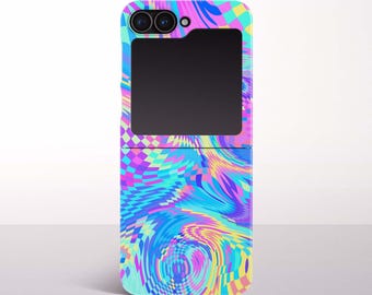 Trippy Optical Swirl-telefoonhoesje voor Samsung Galaxy Z Flip 7, 6/7 FE, 5, 4, 3 modellen