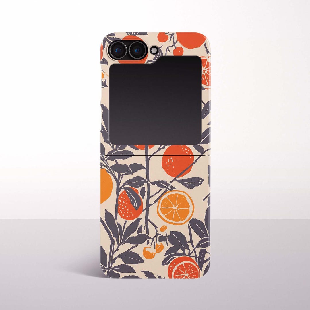 citrus　フラットケース Citrus Orange Phone Case for Samsung Galaxy Z Flip 7, 6/7 FE, 5, 4
