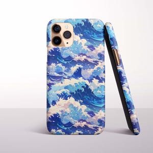 Anime Wave Phone Case for iPhone 17, 16 Pro Max, 16e, 15 Plus, 14 Pro, 13 Mini, 12, 11 - MagSafe, Samsung & Pixel Models