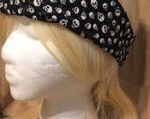 Skulls black headband sugar skulls
